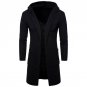 2017 Sweater Mens Slim Fit Hooded knit Sweater Fashion Cardigan Long Trench Hooded Long Sleeve Cardi