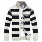 Men\'s Sweaters Winter Warm Thick Sweatercoat Zipper Cardigan Striped Men Sweaters Brand Knitwear Ma