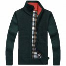 free shipping 2017 new Men\'s cardigan sweater thickening and velvet collar cashmere sweater  men wa