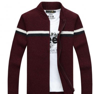 autumn and winter latest  men\'s thick coat zipper cardigan sweater Battlefield Jeep men\'s fashion 