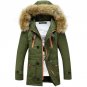 Winter Men\'s Long Parkas Thick Hooded Fur Collar Coats Men Overcoats Casual Army Jackets Male Brand