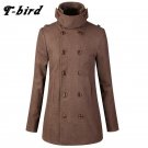 Trench Coat Men 2017 Coat Male Casaco Masculino Knitting Jacket Men Double Collar Collar Long Sectio