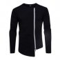 HOT 2017 Autumn winter pure color side zippers casual black white O-Neck crossfit coats leisure long