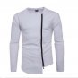 HOT 2017 Autumn winter pure color side zippers casual black white O-Neck crossfit coats leisure long
