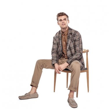 2017 Casual winter jacket male wool blend Knitted men coat multicolor Plaid trenchcoat Single Button