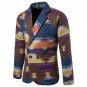 2017 Casual winter jacket male wool blend Knitted men coat multicolor Plaid trenchcoat Single Button