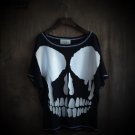 Han edition personality rock hip-hop alternative non-mainstream short sleeve T-shirt Skull printing 