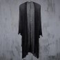 Mens Short Sleeve Thin Cardigan Coat Summer Shawl Bat Sleeve Sweater,Males Punk Style Stage Clothing