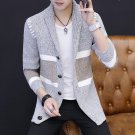 The new sweater male fashion personality handsome young male male spring knit cardigan coat