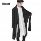 New Men\'s Knitted Cardigan Coat Oversize Loose Long Sweater Jacket Male Punk Style Knitwear