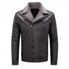 2017 Autumn Winter Men PU leather jackets Top quality thicken Business Casual mens leather jackets c
