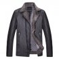 2017 Autumn Winter Men PU leather jackets Top quality thicken Business Casual mens leather jackets c