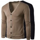 New Style Men Autumn Winter Button V Neck Long Sleeve Knit Sweater Cardigan Coat Fashion Hot Knittin