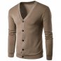 New Style Men Autumn Winter Button V Neck Long Sleeve Knit Sweater Cardigan Coat Fashion Hot Knittin