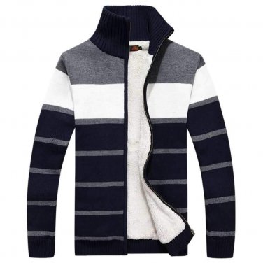 brand down coat with fleece thick warm padded cardigans knitted black gray sweaters knit jackets Par