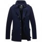 Winter Jacket Men Casual Windbreaker Wool Thickened Long Section Woolen Coat Mens Manteau Homme Over