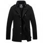 Winter Jacket Men Casual Windbreaker Wool Thickened Long Section Woolen Coat Mens Manteau Homme Over