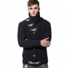 Personality Fashion England style Winter Cardigan Men Turtleneck Sweater Mens Thick Sweaters Man\'s 