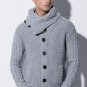 Personality Fashion England style Winter Cardigan Men Turtleneck Sweater Mens Thick Sweaters Man\'s 