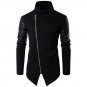 2017 New Stand Collar Men Sweatercoat Autumn Slim Spliced Knitting Sweater Men clothing Europe and A