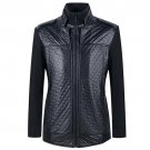 New Winter Mens Black Motorcycle Leather Jackets Men Blazer Knitted Long Sleeve Casual Male Coat Bra