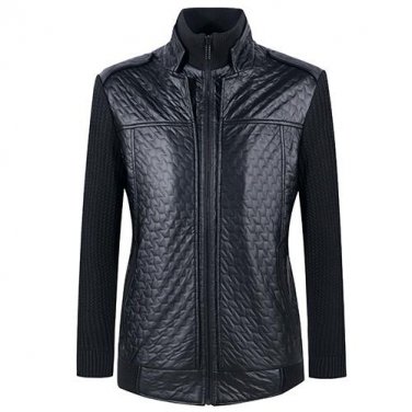 New Winter Mens Black Motorcycle Leather Jackets Men Blazer Knitted Long Sleeve Casual Male Coat Bra