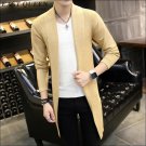 Autumn Winter Loose Long Mens Cardigans Sweaters  Korean sweater warm  knit cardigan jacket coat  AA