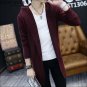 Autumn Winter Loose Long Mens Cardigans Sweaters Korean sweater warm knit cardigan jacket coat AA