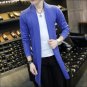 Autumn Winter Loose Long Mens Cardigans Sweaters Korean sweater warm knit cardigan jacket coat AA