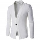 2017 autumn and winter new mens knitted sweater knit lapel cardigan solid single button casual blaze
