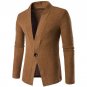 2017 autumn and winter new mens knitted sweater knit lapel cardigan solid single button casual blaze