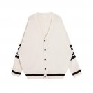 Men New Loose Sweater Cardigan Coat Knitwear Male Long Sleeve Stripe Knitted Sweater Jacket Overcoat
