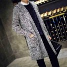 Tide brand Autumn Men Thermal long Sweaters Korean style Thick Knitted Cardigans Fashion Mens Oversi