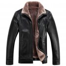 Russia Winter Men leather jackets Top quality faux sheepskin Thicken flocking Leather Jackets coats 