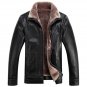 Russia Winter Men leather jackets Top quality faux sheepskin Thicken flocking Leather Jackets coats 