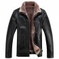 Russia Winter Men leather jackets Top quality faux sheepskin Thicken flocking Leather Jackets coats 