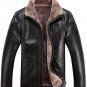 Russia Winter Men leather jackets Top quality faux sheepskin Thicken flocking Leather Jackets coats 