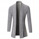 Trench Caot New Coat Male Sweater Knitting Jacket Men Cardigan Lapel Long Section Brand Outwear Men 