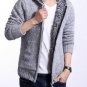 2017 Men Winter XXL Thick Velvet Cotton Hooded Fur Jacket Men Winter Padded Knitted Casual Sweater C