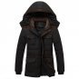 Winter Jacket Men Thicken Warm Outwear Overcoat Plus Velvet Cotton Long Coats Mens Hat Detachable Ja