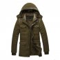 Winter Jacket Men Thicken Warm Outwear Overcoat Plus Velvet Cotton Long Coats Mens Hat Detachable Ja