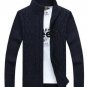 New Brand Clothing Winter Sweater Men Striped Cotton Stand Collar Cardigan Men Sweater Coat 70wy