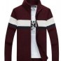 New Brand Clothing Winter Sweater Men Striped Cotton Stand Collar Cardigan Men Sweater Coat 70wy