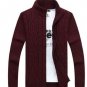New Brand Clothing Winter Sweater Men Striped Cotton Stand Collar Cardigan Men Sweater Coat 70wy