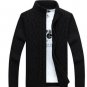 New Brand Clothing Winter Sweater Men Striped Cotton Stand Collar Cardigan Men Sweater Coat 70wy