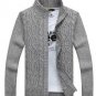 New Brand Clothing Winter Sweater Men Striped Cotton Stand Collar Cardigan Men Sweater Coat 70wy