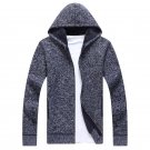 2017 New Men\'s  Coats Autumn Winter Casual Warm Zipper Hooded Cardigan Sweater Jacket Coat Outwear 