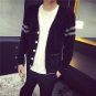 Spring and autumn V-neck solid color long fur sweater outerwear male cashmere cardigan knitted loose