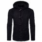 New Fashion Men Autumn Winter Solid Hooded Cardigan Coat Casual Knitting Sweater Coats Long Sleeve H