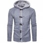 New Fashion Men Autumn Winter Solid Hooded Cardigan Coat Casual Knitting Sweater Coats Long Sleeve H